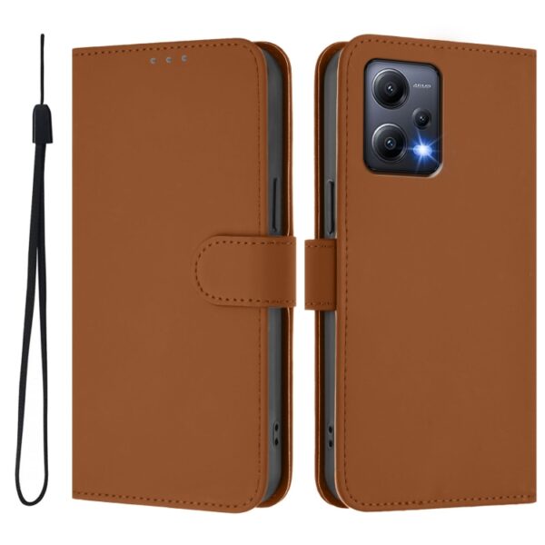 Skin Feel effen leren telefoonhoesje met koord, For Redmi Note 12 5G Global, For Redmi 12C / 11A, For Redmi 10 5G / Note 11E 5G, For Redmi K50 Ultra, For Redmi Note 10 4G / Note 10S 4G - Afbeelding 2