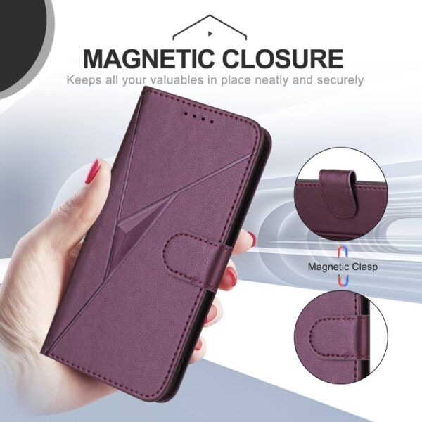 Driehoekpatroon Gespsluiting Leren Telefoonhoesje, For Redmi 10C, For Redmi Note 11 Pro 4G Global, For Redmi Note 10 JE, For Redmi 10, For Redmi Note 10 5G, For Redmi Note 10 Pro, For Redmi Note 10 4G Global, For Redmi 9T - Afbeelding 5