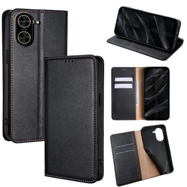 Glanzende olie effen kleur magnetische leren telefoonhoes, For Redmi A5 4G 171.7mm, For Redmi Note 14S 4G, For Redmi Note 14 4G 164.84mm, For Redmi Turbo 4, For Redmi Note 14 Pro 4G, For Redmi Note 14 4G 163.25mm, For Redmi Note 14 5G...