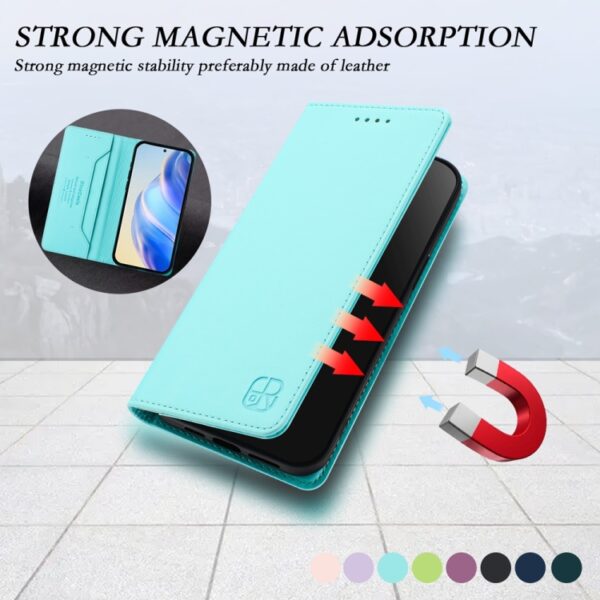 RC01 Dubbelgevouwen magnetische zuig RFID leren telefoonhoesje, For Redmi 12C / 11A, For Redmi K60 / K60 Pro, For Redmi Note 12 Explorer, For Redmi K50 Ultra / Xiaomi 12T / 12T Pro, For Redmi Note 11 Pro 5G / 4G / Global... - Afbeelding 6