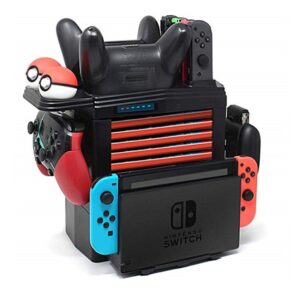 KJH Multifunctionele beugelhandgreep Oplaadbasis NSpro Pokemon Ball-ontvangframe voor Nintendo Switch