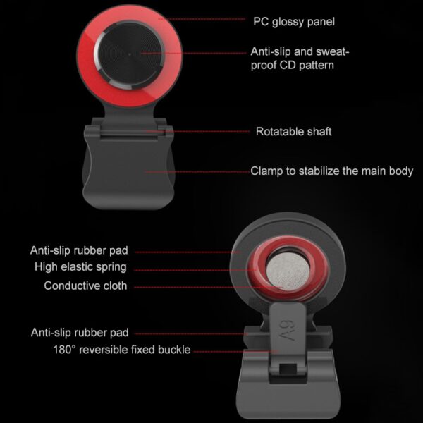 A9 Direct Mobile Clip Games Joystick Artefact Handreizen Knopzuiger met ringhouder voor iPhone, Android-telefoon, tablet, A9 Gold, A9 REd, A9 Silver - Afbeelding 3