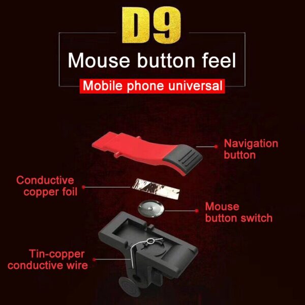 D9 1 paar mobiele telefoon Gaming-handgreep L / R Shooter PUBG-gamecontroller - Afbeelding 4