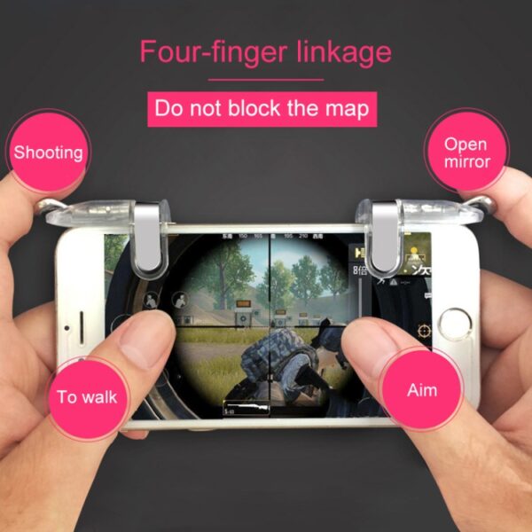 Eet Kip Mobiele Telefoon Trigger Schieten Controller Knop Handvat - Afbeelding 6