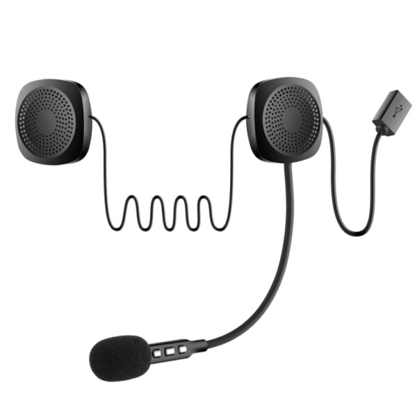 T2 Bluetooth V5.0 Helm-headset 5V voor motorrijden met anti-interferentiemicrofoon - Afbeelding 2
