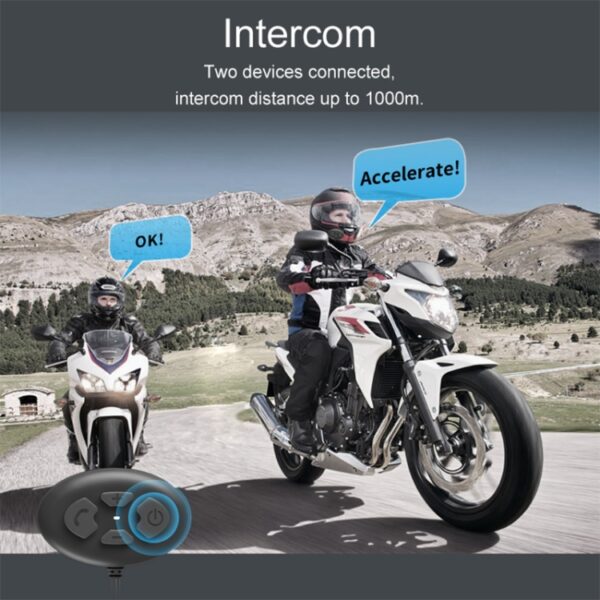 Dier DK12 800m Helm Draadloze Bluetooth-headset 5.0 Waterdichte dubbele motorfiets-oproepheadset met intercomfunctie - Afbeelding 11