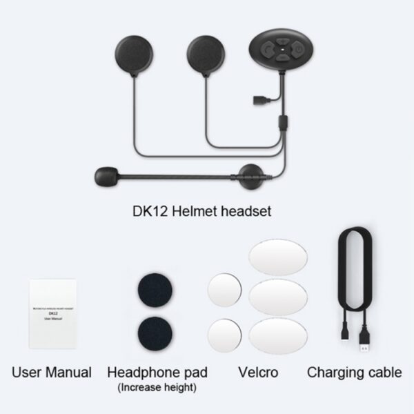 Dier DK12 800m Helm Draadloze Bluetooth-headset 5.0 Waterdichte dubbele motorfiets-oproepheadset met intercomfunctie - Afbeelding 4