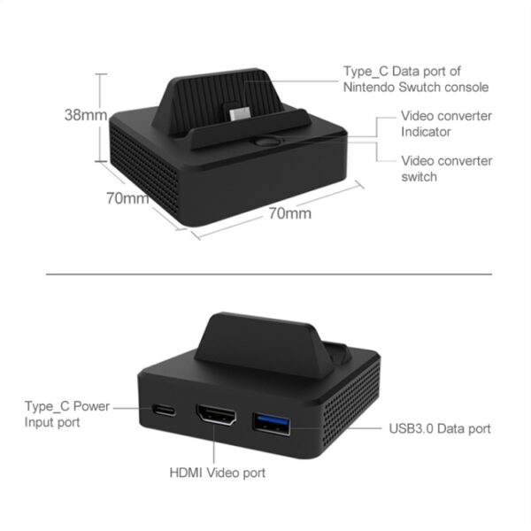 Multifunctioneel Video Base Converter Station met houder voor schakelaar - Afbeelding 6