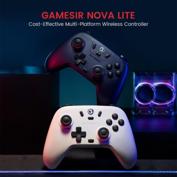 GameSir Nova Lite PC T4N Lite Bluetooth draadloze gamepad-gamecontroller voor Nintendo Switch, Nova Lite Dark Purple, Nova Lite White - Afbeelding 2