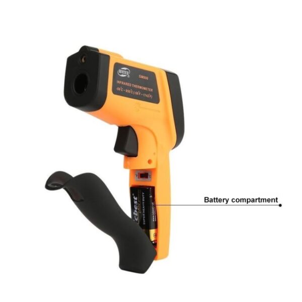 Infraroodthermometer, temperatuurbereik: -50 - 900 graden Celsius (geel) - Afbeelding 3