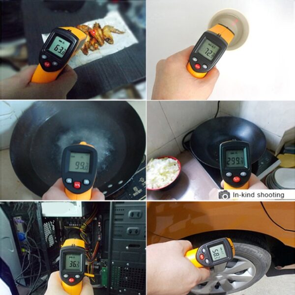 Infraroodthermometer, temperatuurbereik: -18 - 1150 graden Celsius (oranje) - Afbeelding 9