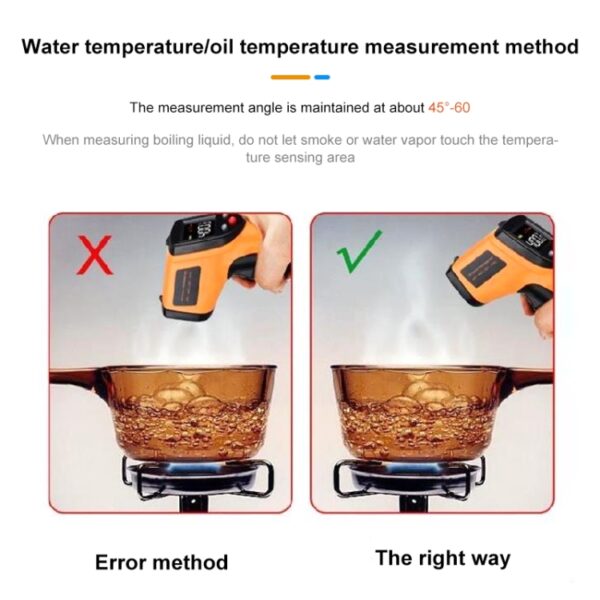 Infraroodthermometer, temperatuurbereik: -50 - 1150 graden Celsius (oranje) - Afbeelding 5