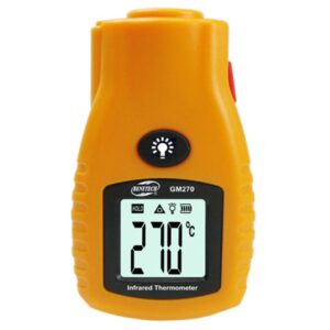 BENETECH digitale mini-infraroodthermometer, temperatuurbereik: -32-280 graden (GM270) (geel)