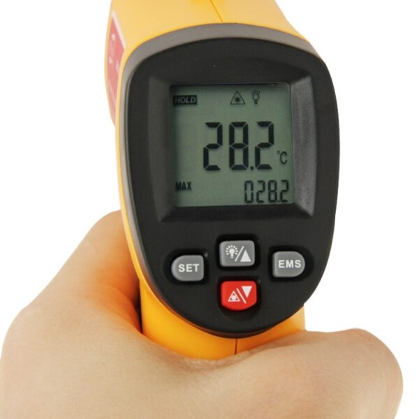 Benetech GM300E digitale laserpunt infraroodthermometer, temperatuurbereik: -50-420 Celsius graad - Afbeelding 7