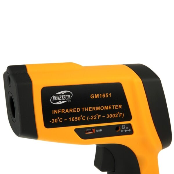 BENETECH GM1651 USB digitaal display temperatuurpistool Handheld infrarood IR-thermometer, meetbereik: -30 ~ 1650C - Afbeelding 6