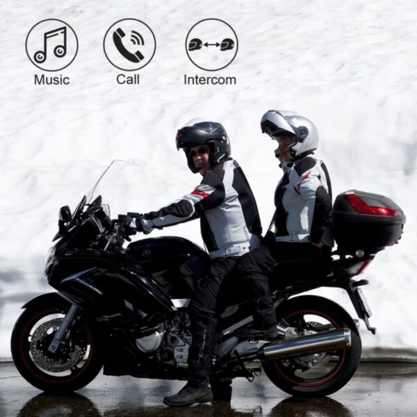 BT-S3 Motorhelm Draadloze Bluetooth Oortelefoon Waterdichte Handsfree Interphone Walkie Talkie met FM-radio - Afbeelding 7