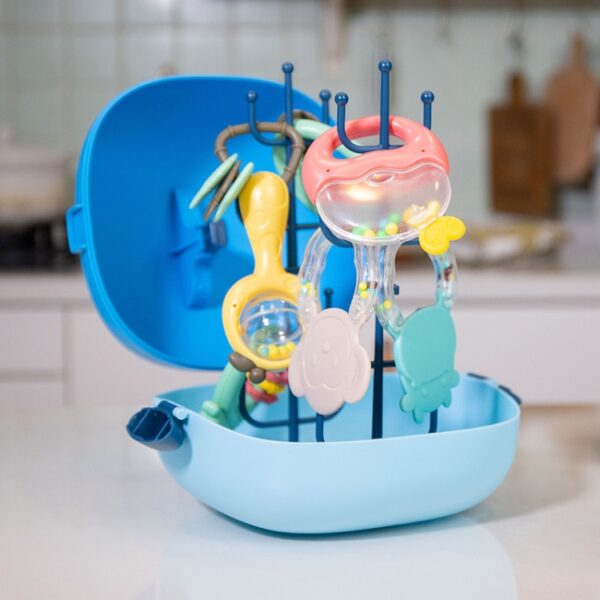 MoFun 2029A 2-in-1 babyrammelaar en bijtring 6-delige set met opbergdoos voor walvissen - Afbeelding 6