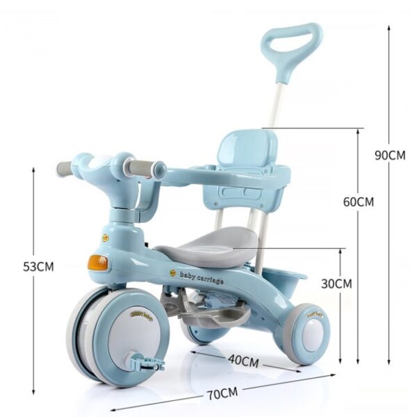 Kinder driewieler fiets buitenkinderwagen - Afbeelding 3
