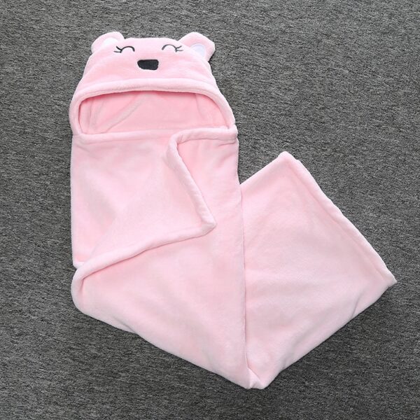 Schattige Dieren Cartoon Baby's Deken Kinderen Badjas Met Capuchon Peuter Baby Badhanddoek - Afbeelding 2