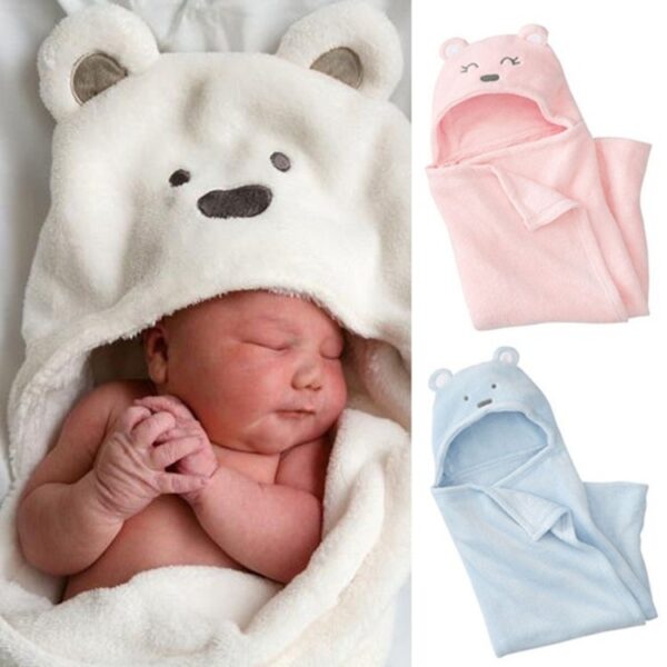 Schattige Dieren Cartoon Baby's Deken Kinderen Badjas Met Capuchon Peuter Baby Badhanddoek - Afbeelding 3