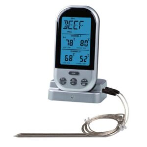 Dubbele sondes Draadloze digitale keukenthermometer Lcd-scherm Temperatuur Timer Alarm voor het koken van vleesgrill Ovenvoedsel BBQ
