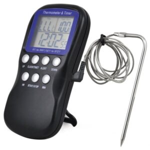 2 STUKS Digitale Voedselsonde Oven Elektronische Thermometer Timer Temperatuursensor