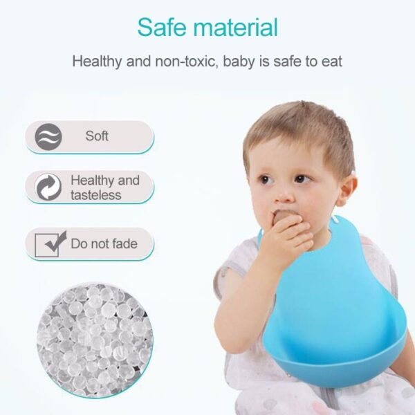 Baby Baby Peuter Waterdichte siliconen slabbetje Zuigelingen die lunch oprolschort voeden - Afbeelding 7