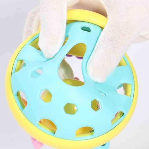 Zachte rubberen cartoon Bee Hand kloppen rammelaar halter vroeg educatief speelgoed voor Kid Hand Bell baby speelgoed, Bee Dumbbell - Afbeelding 4