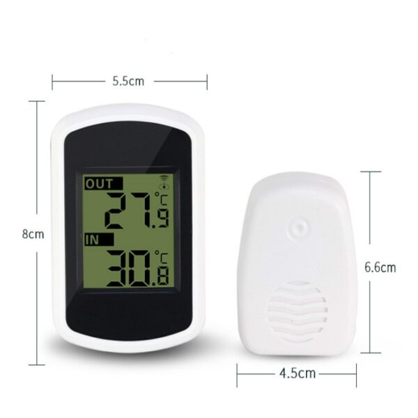 Mini hoge precisie draadloze digitale binnen- en buitenthermometer - Afbeelding 3