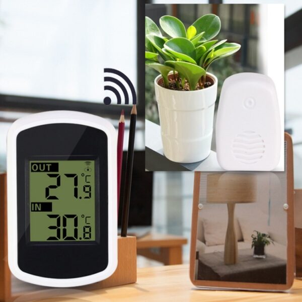 Mini hoge precisie draadloze digitale binnen- en buitenthermometer - Afbeelding 4