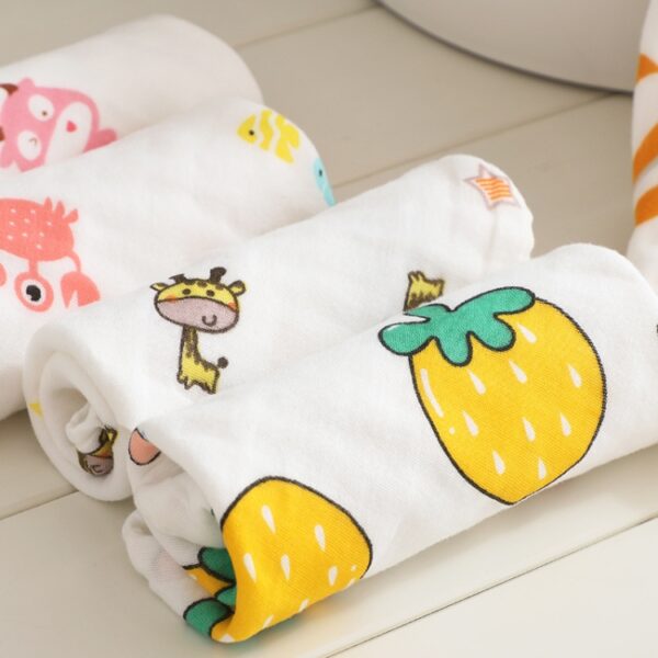 5 stuks zeslaags gaas katoenen baby vierkante zakdoek speekselhanddoekstijlen willekeurige levering, 25x25cm, 30x30cm - Afbeelding 3