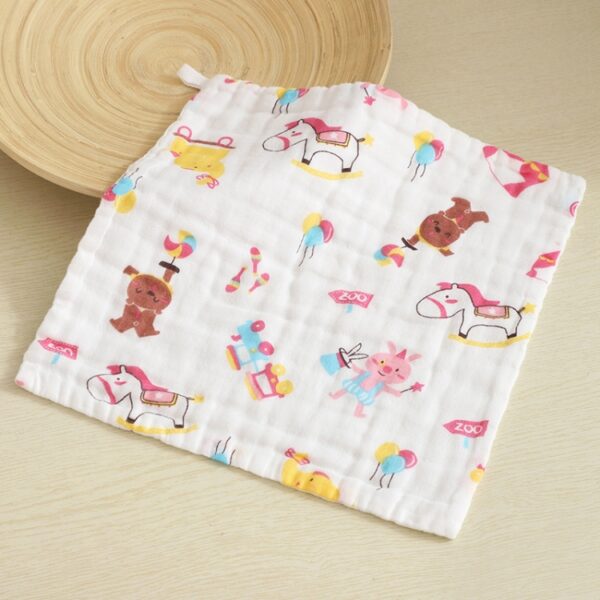 5 stuks zeslaags gaas katoenen baby vierkante zakdoek speekselhanddoekstijlen willekeurige levering, 25x25cm, 30x30cm - Afbeelding 7