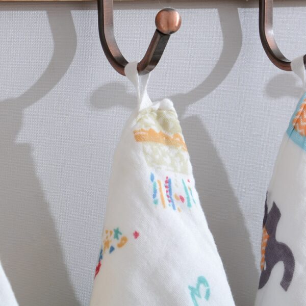 5 stuks zeslaags gaas katoenen baby vierkante zakdoek speekselhanddoekstijlen willekeurige levering, 25x25cm, 30x30cm - Afbeelding 10