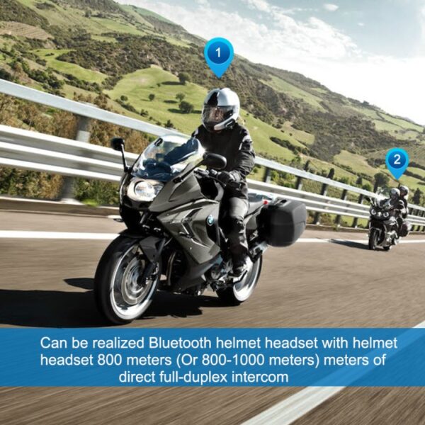 BT-S3 Motorhelm Bluetooth-headset Motorintercom Bluetooth-headset, With USB Charging Cable, With US Plug Charger, With EU Plug Charger, With UK Plug Charger - Afbeelding 9