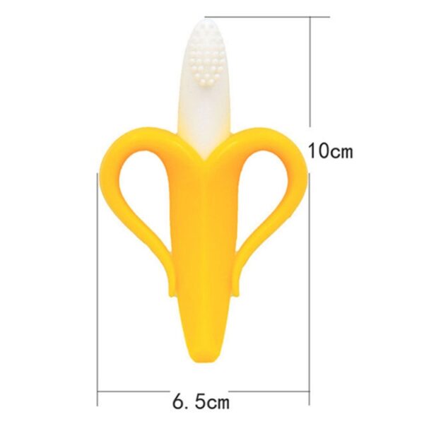 3PCS pasgeboren baby banaan siliconen bijtring, Blue, Pink, Yellow - Afbeelding 3