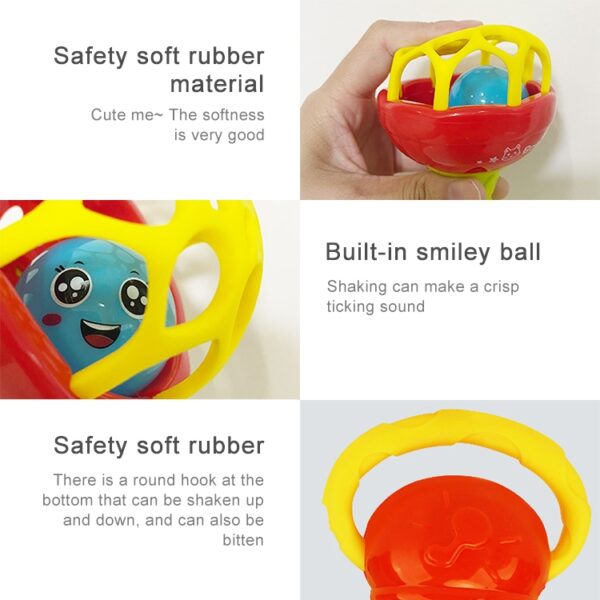 Baby Rammelaars Speelgoed Intelligentie Tandvlees Grijpen Plastic Handbel Rammelaar Grappig Educatief Speelgoed, Kleur Willekeurige Levering - Afbeelding 5