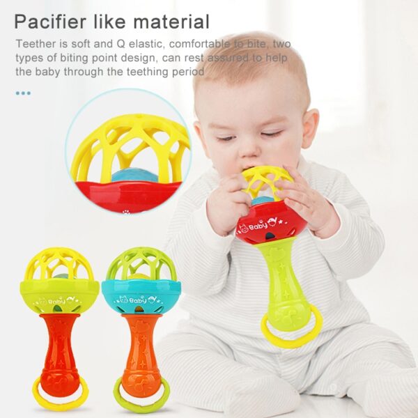 Baby Rammelaars Speelgoed Intelligentie Tandvlees Grijpen Plastic Handbel Rammelaar Grappig Educatief Speelgoed, Kleur Willekeurige Levering - Afbeelding 6