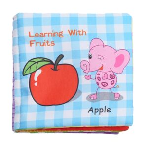 Babyrammelaars Speelgoed Zacht dierendoek Boek Pasgeboren wandelwagen Hangend speelgoed Vroeg leren Onderwijs Babyspeelgoed, Fruit, Vegetable, Shape, Vehicle