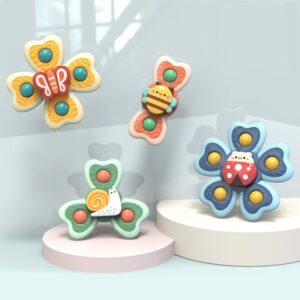 A6 Baby Sucker Roterend Speelgoed Leuk Vingertop Tol Zwemwaterspeelgoed, 4 in 1