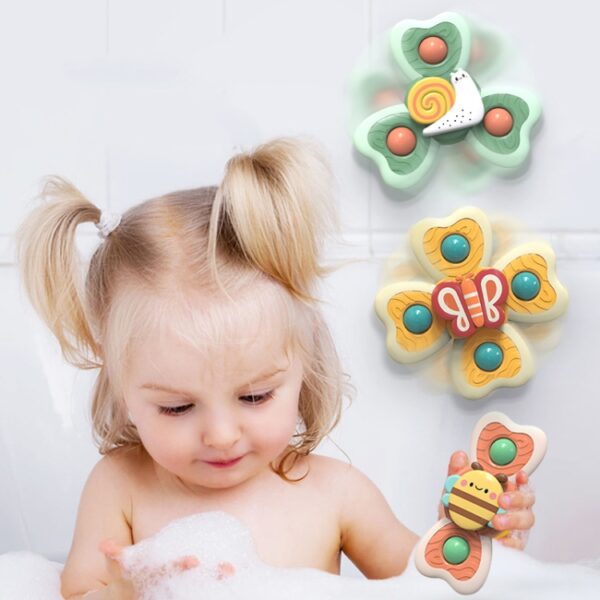 A6 Baby Sucker Roterend Speelgoed Leuk Vingertop Tol Zwemwaterspeelgoed, 4 in 1 - Afbeelding 4