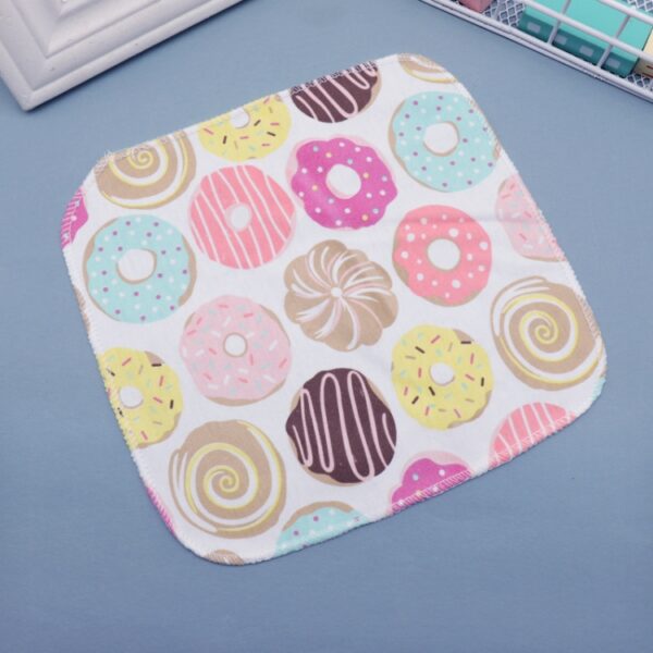 10 STKS Baby Katoen Speeksel Zakdoek Cartoon Kleine Vierkante Gezicht Handdoek Kleur Willekeurige Levering, Cartoon Face Towel - Afbeelding 6
