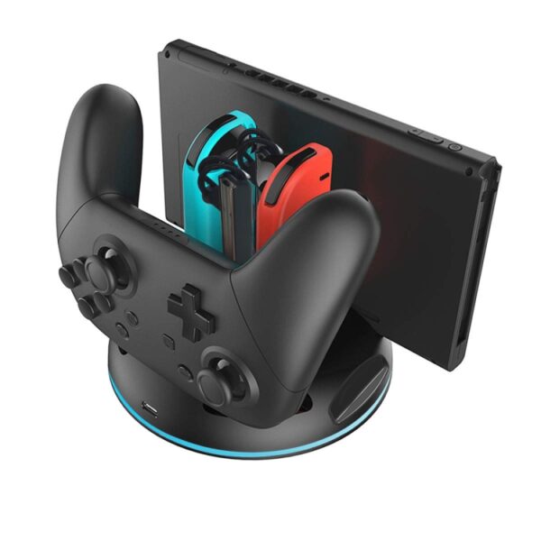 D1 Kleurrijke Lichten Handvat Oplader Voor Nintendo Switch / Switch Lite, D1 - Afbeelding 7