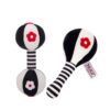 TOLOLO 1 Paar Baby Vision Training Early Educatief Speelgoed Pasgeboren Chasing Zwart-wit Zand Hamer Dumbbell Baby Rammelaar, T168263-2