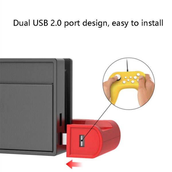 DOBE TNS-0122 4-in-1 gamepad-oplaadstation voor Switch OLED, TNS-0122 Red Black, TNS-0122 White Black - Afbeelding 6