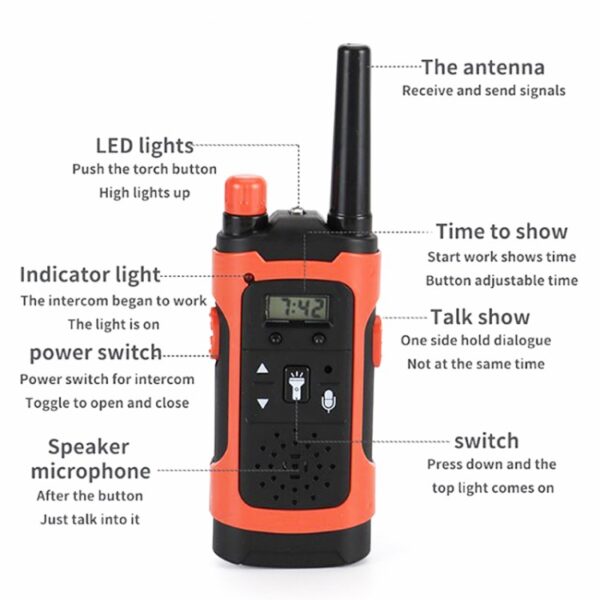 Walkietalkie voor kinderen Afstandsbediening Draadloos bellen Ouder-kind Interactieve speelgoedtelefoon, Red, Yellow - Afbeelding 4
