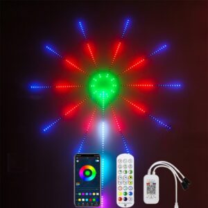 KD0062 USB 24 Key Bluetooth Vuurwerk Lantaarn LED Muziek Decoratie Licht, 117LED