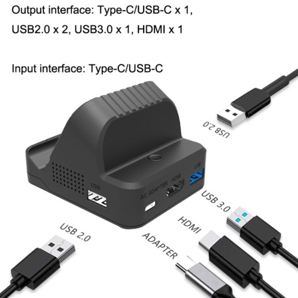 Voor Nintendo Switch / Switch OLED SW300 HDMI Video Casting Converter Cooling Fan Base Charger, Cooling Fan Base Charger - Afbeelding 4