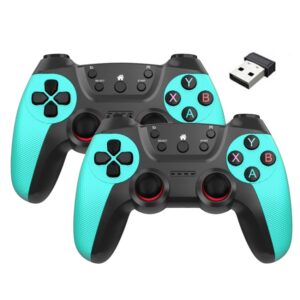 KM-029 2.4G One for Two Doubles Draadloze controller Ondersteuning PC / Linux / Android / TVbox, KM-029 (Mint Green), KM-029 (Cangling Green), KM-029 (Vitality Orange), KM-029 (Rose Pink), KM-029 (Lemon Yellow), KM-029 (Mountain Blue)...
