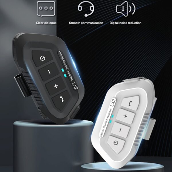 LX2 Motorhelm Bluetooth-oortelefoon Waterdichte ruisonderdrukkende motorfietshoofdtelefoon, LX2 (Black), LX2 (White) - Afbeelding 2