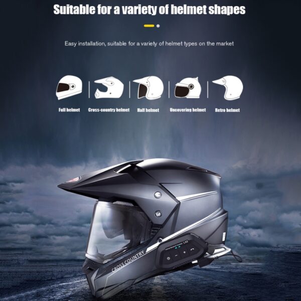 LX2 Motorhelm Bluetooth-oortelefoon Waterdichte ruisonderdrukkende motorfietshoofdtelefoon, LX2 (Black), LX2 (White) - Afbeelding 6